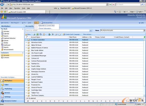 Microsoft Dynamics CRM�Ĳ�������